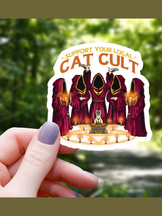 Support Your Local Cat Cult Sticker