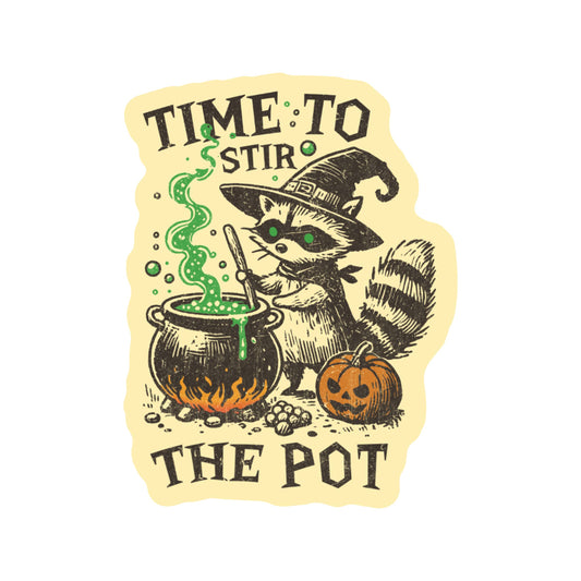 Halloween Fall Raccoon Humor High Quality Vinyl Sticker