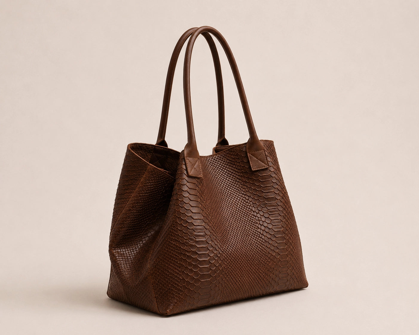 Lola – Italian Python-Embossed Leather Bag