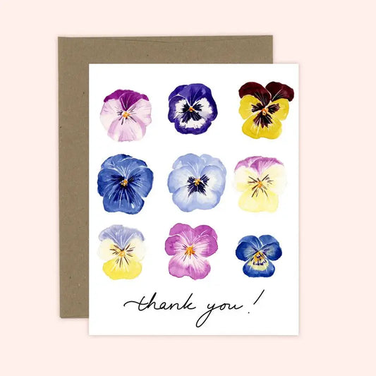 Thank You Pansies Flower Card