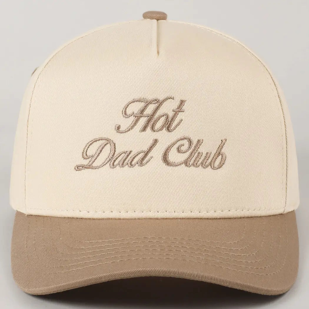 Hot Dad Club Lettering Embroidery Trucker Hat