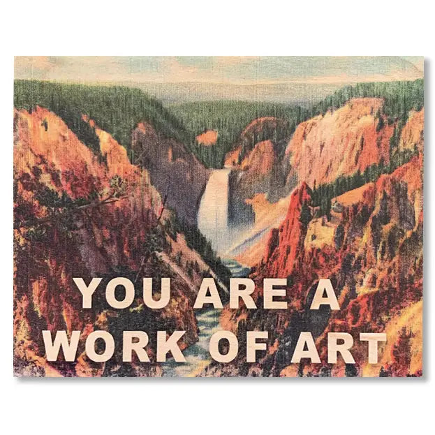 Wood Folding Card - Work of Art