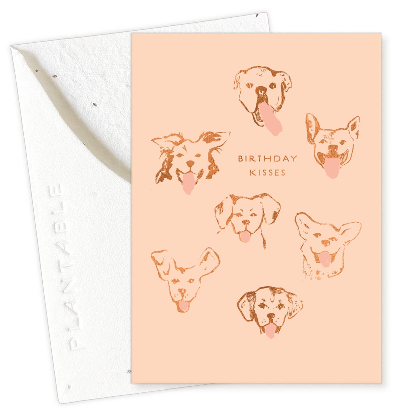 Dog Kisses Sprout-Birthday Mini Greeting Card (2.5" x 3.5")