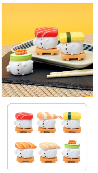 Molang's Sushi Shop Random Figure Deco Toy - Limited
