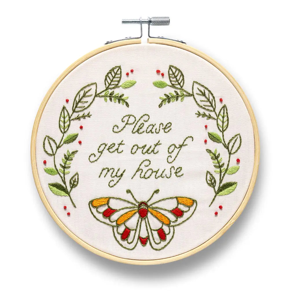 Please Get Out of My House Embroidery Kit