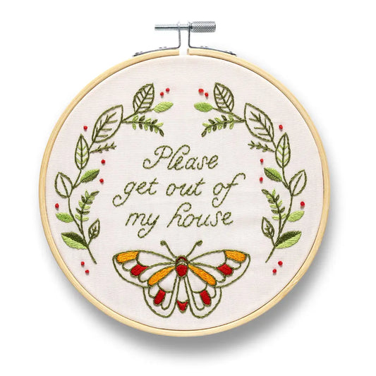 Please Get Out of My House Embroidery Kit