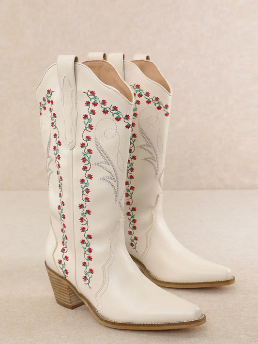 VINE Cowboy Boots | White