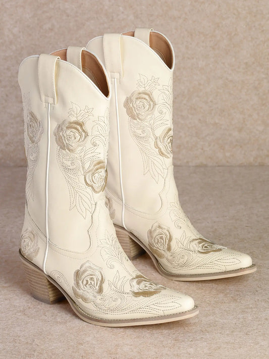 CALI Cowboy Boots | Ivory