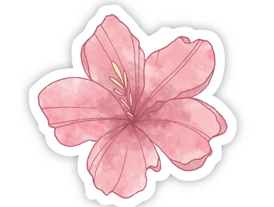 Pink flower sticker