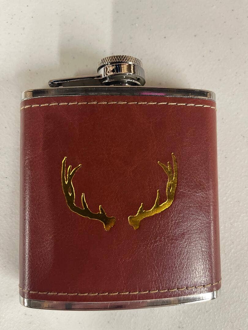 Deer Antler Flask Hunting Gift