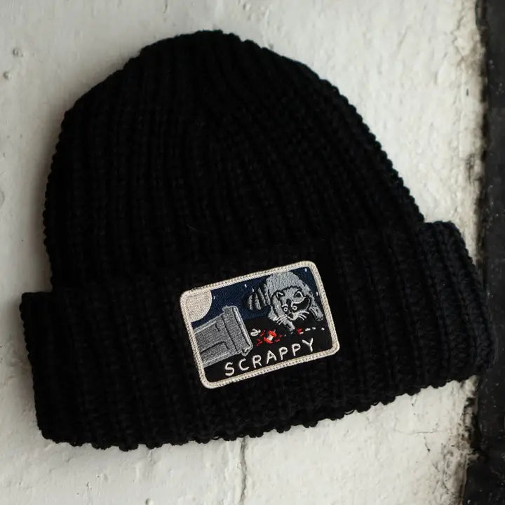 Scrappy Raccoon Chunky Beanie