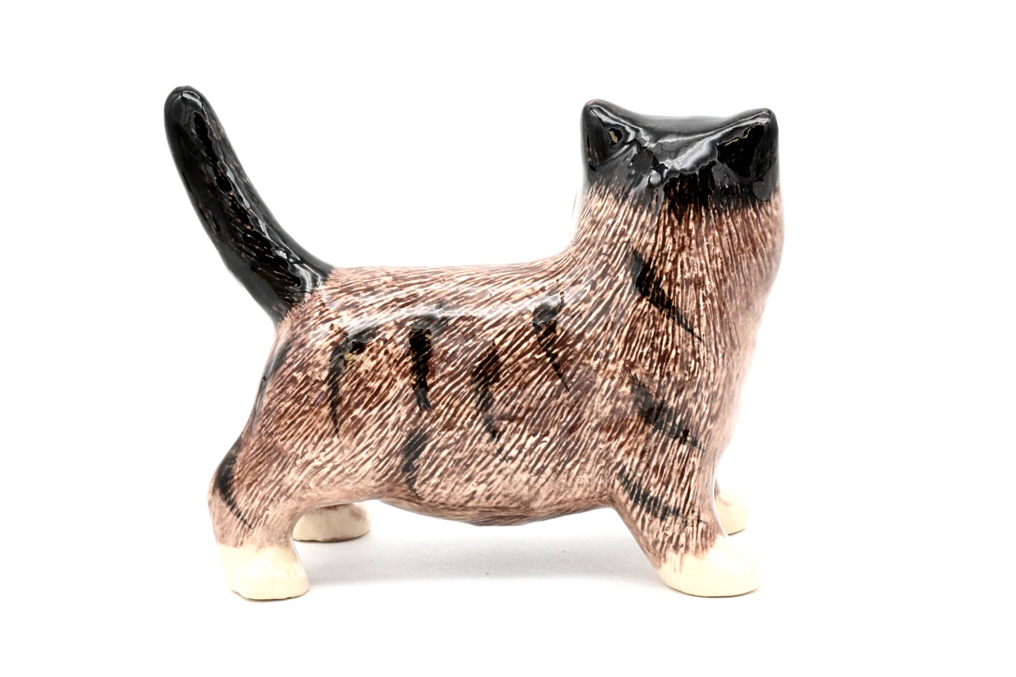 Decorative Miniature Ceramic Tiny Tabby Cat
