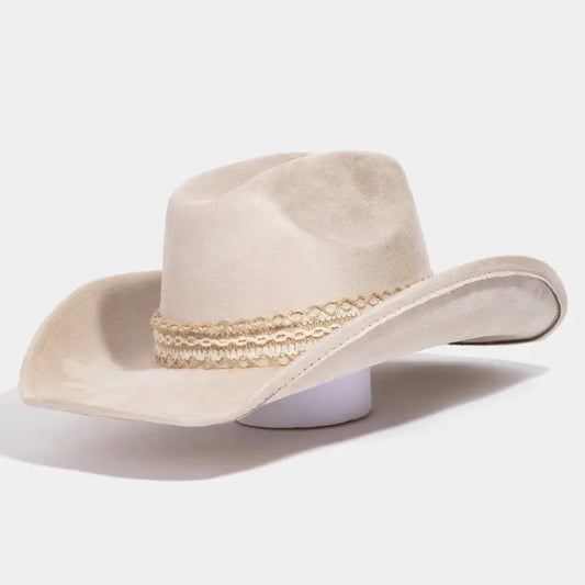 Intricate Layered Braided Strap Cowboy Hat