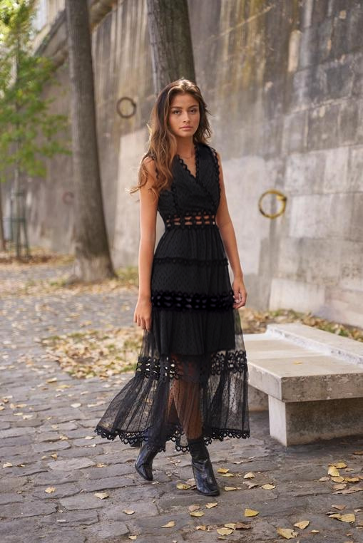 Ellie Long Lace Dress