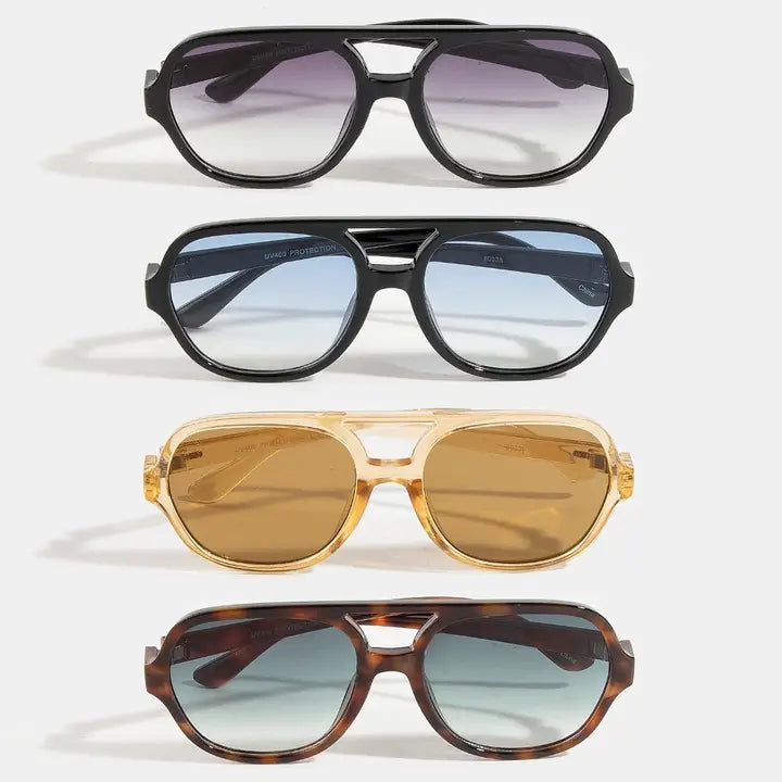 Thin Acetate Bridge Sunglasses Set