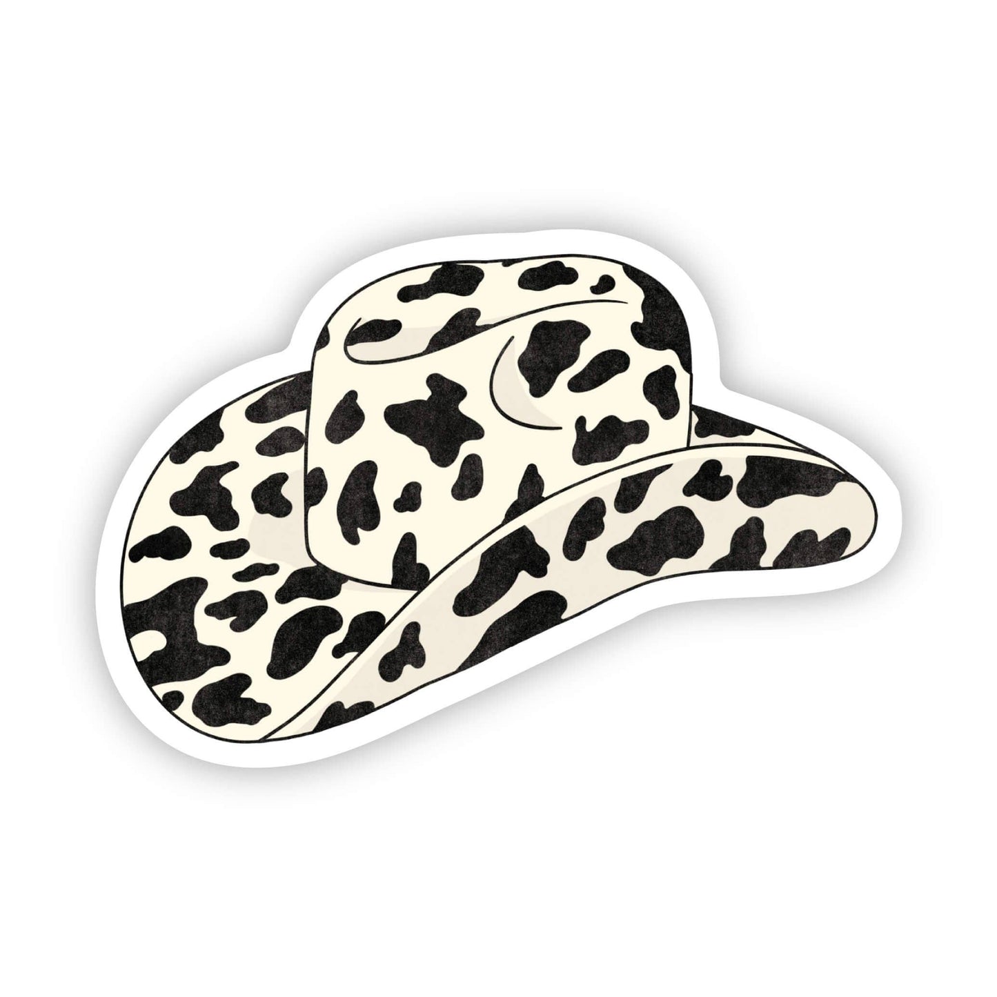 Cow Print Cowboy Hat Sticker