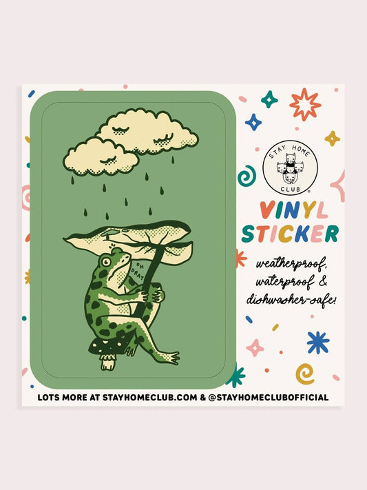 Leaf Umbrella Vinyl Sticker