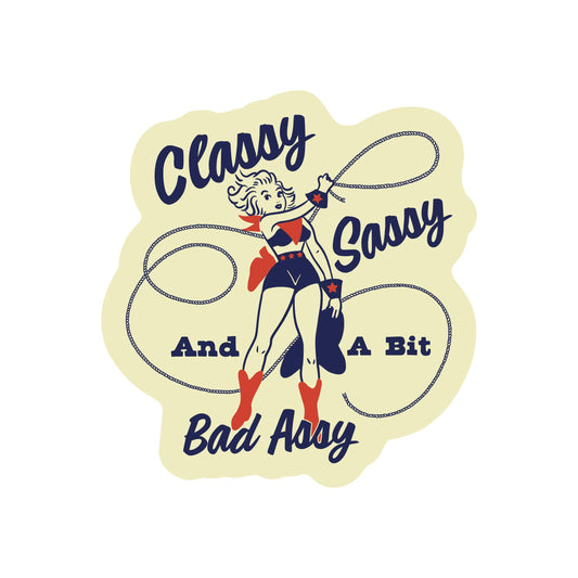Sassy Swear Cowgirl Western High Quality Vinyl Sticker