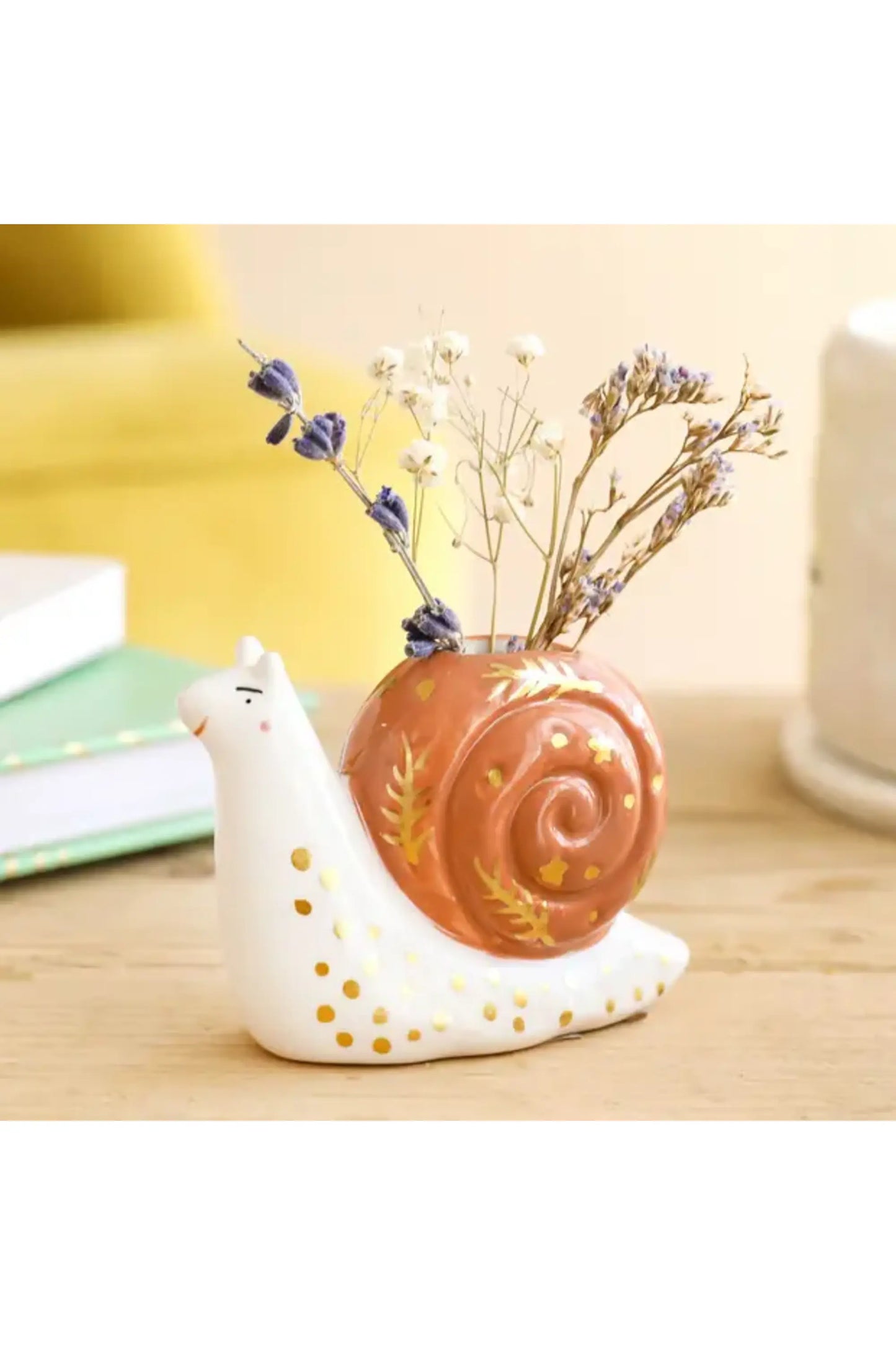 Tiny Snail Ceramic Bud Vase