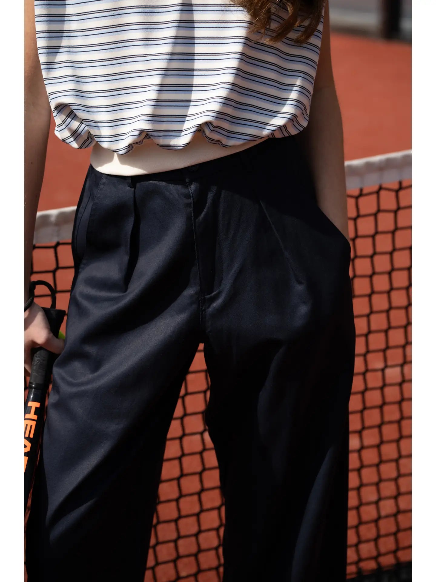 Curved Casual-Fit Pants