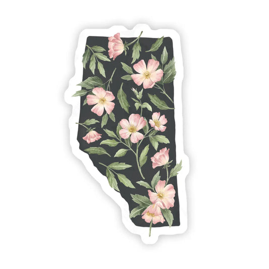 Alberta Wild Rose Sticker