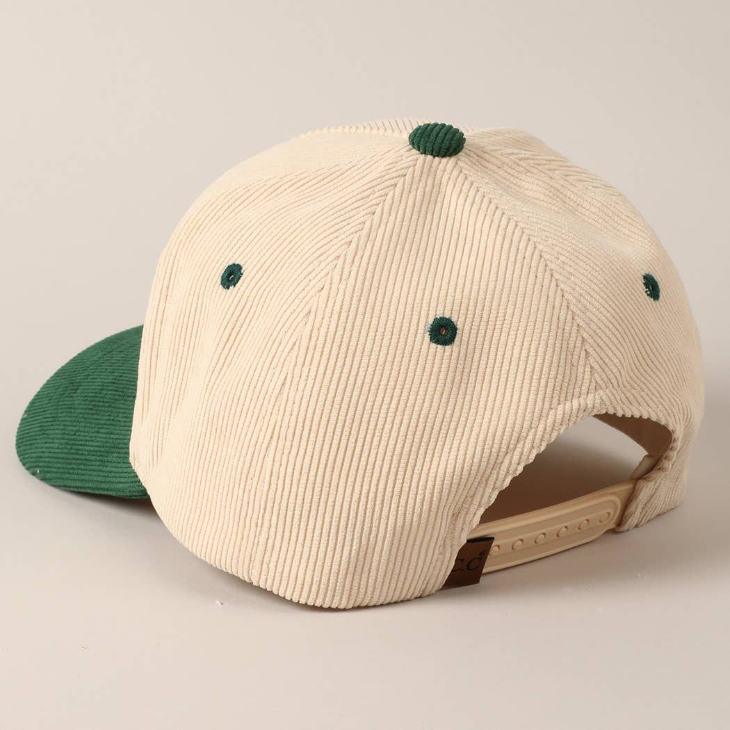 Put it on my husband's tab Two-Tone Corduroy Cap