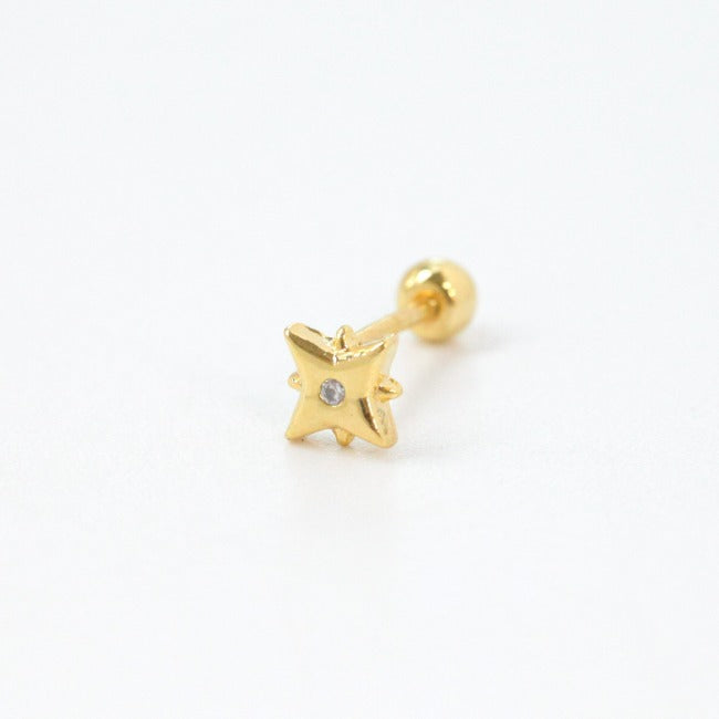 Tiny Quasar Screw Back Earring