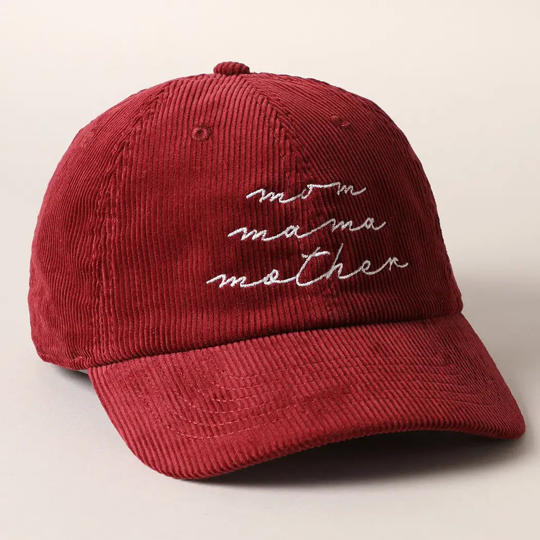 Mom Mama Mother Embroidered Baseball Cap