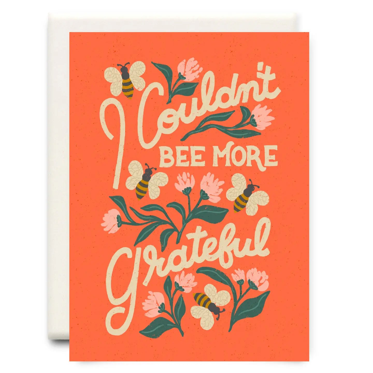 I Couldn't Bee More Grateful Red | Thank You Greeting Card
