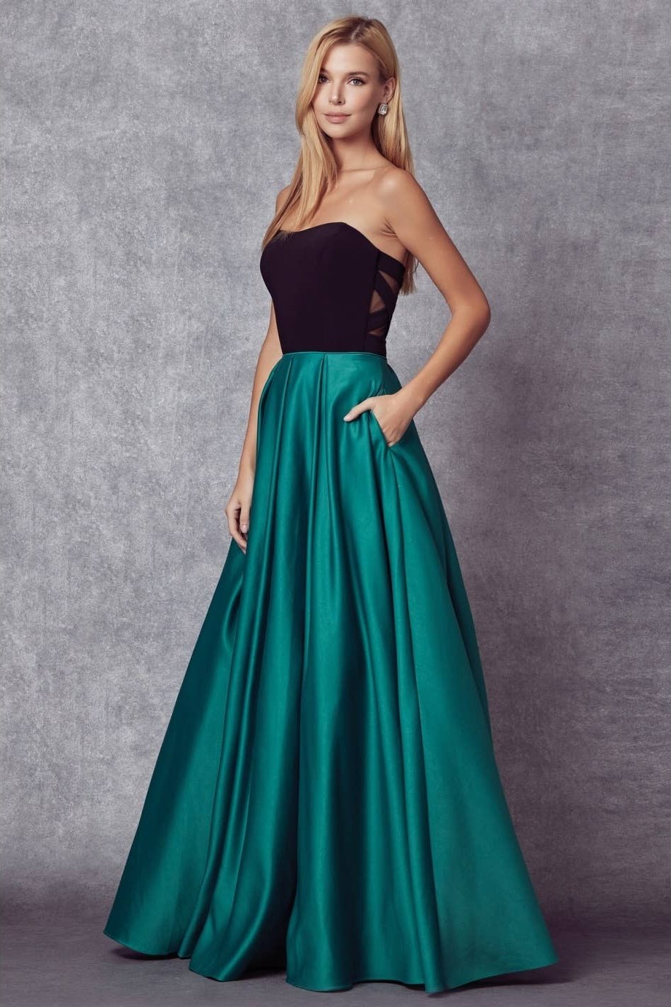 Two Tone Sweetheart Ball Gown Style Prom Dress