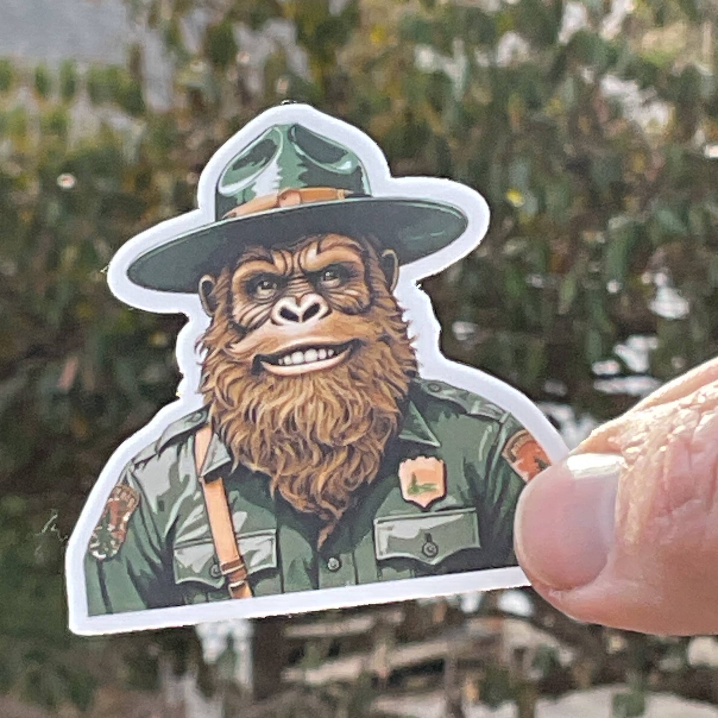 Happy Park Ranger Bigfoot Vinyl  Sticker