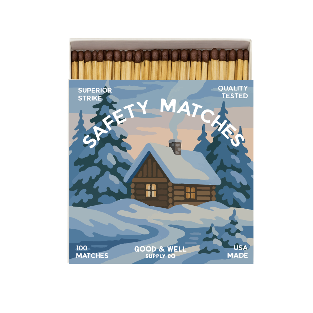 Cabin & Fox in Snow Matchbox - Paint-By-Number Collection