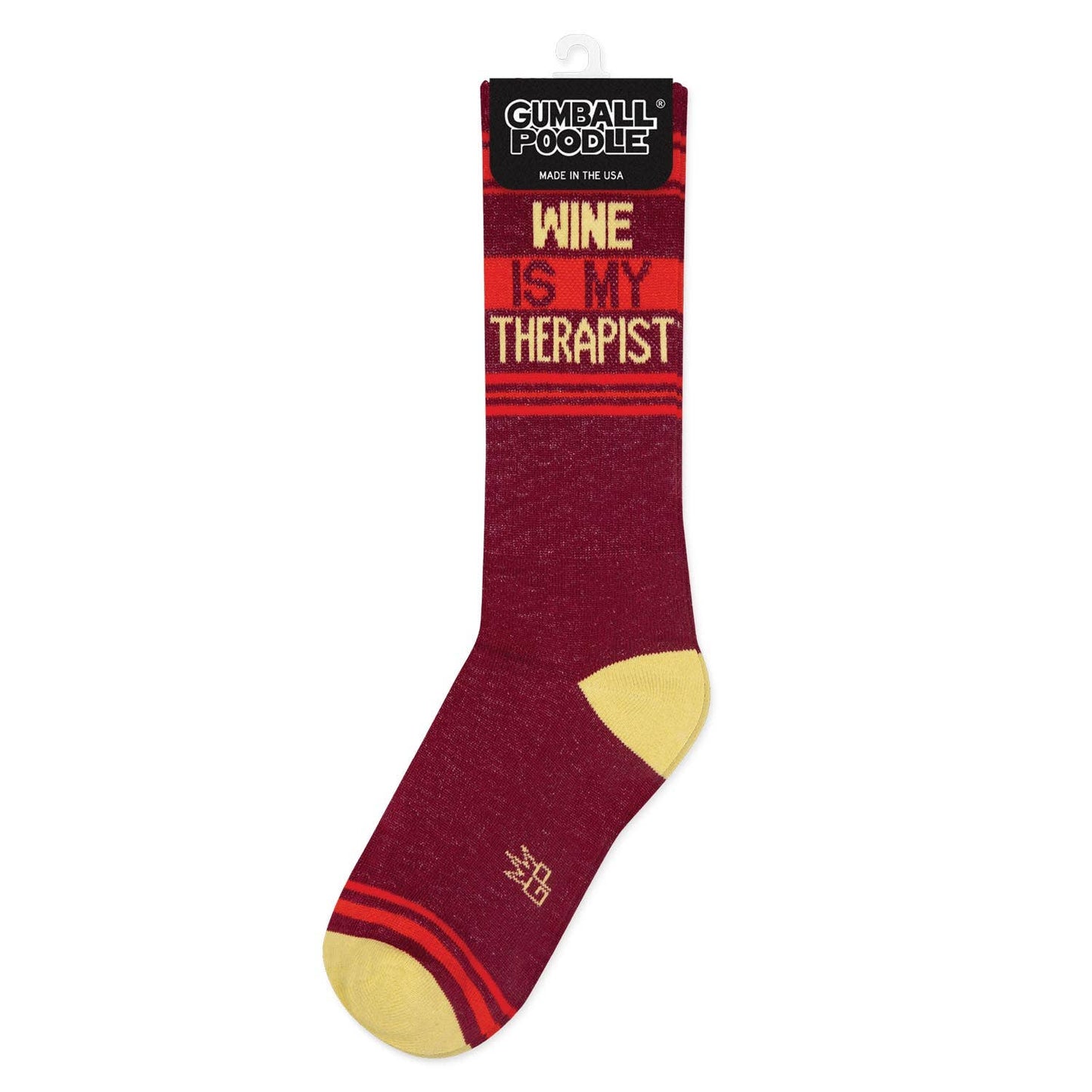 Wine is My Therapist Gym Crew Socks