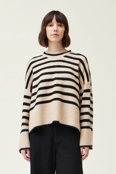 Wide Rib Striped Sweater