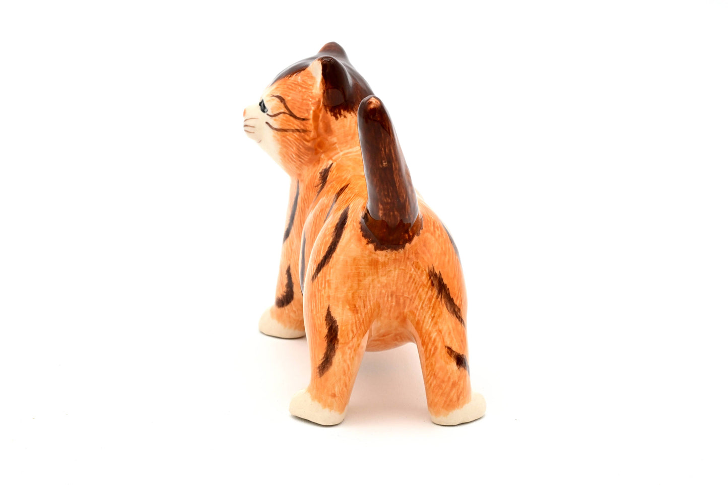 Decorative Miniature Ceramic Tiny Orange Tabby Cat