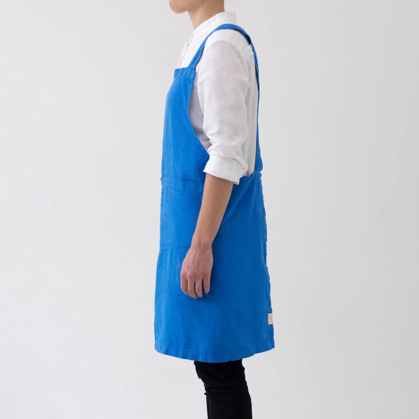 Crossback Apron | French Blue Linen