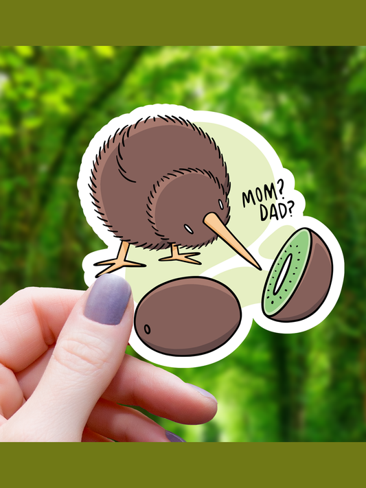 Funny Kiwi Bird Fruit Sticker