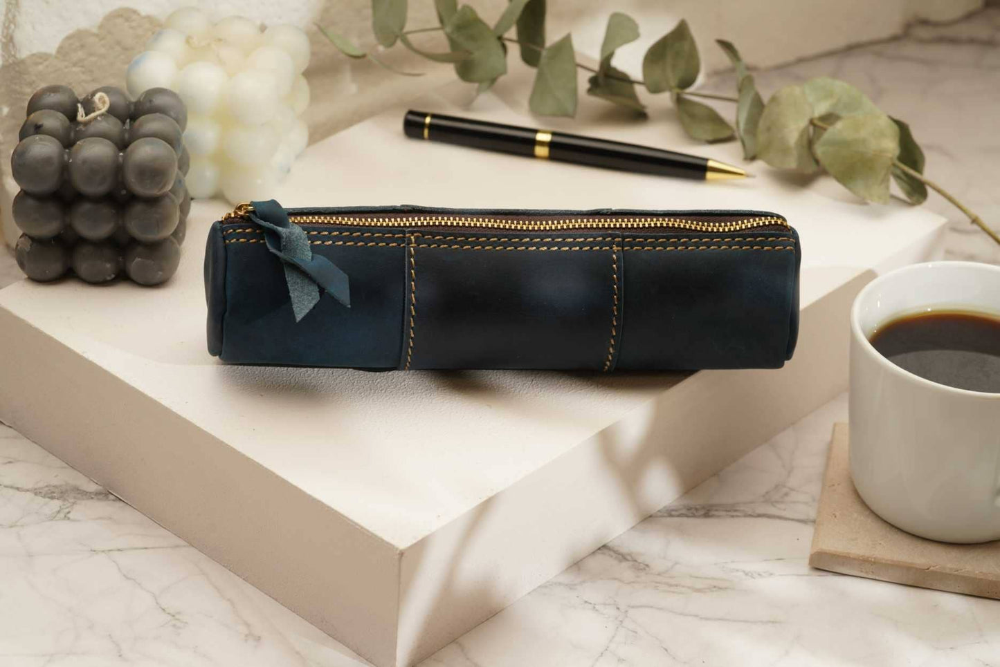 Leather Pencil Case, Make-up Brush Holder, Pen Holder