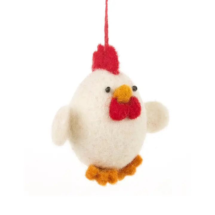 Handmade Felt Chattering Chicks Assorted Hanging Decorations