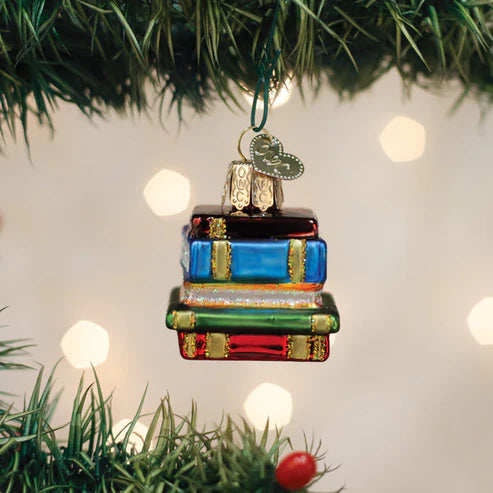 Mini Stack Of Books Ornament