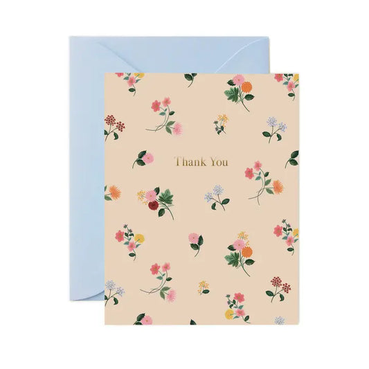 Ditsy Dahlia Thank You | Greeting Card