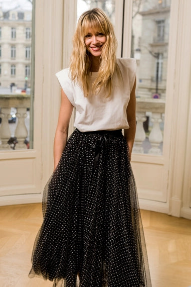 Aria Dotted Tulle Skirt