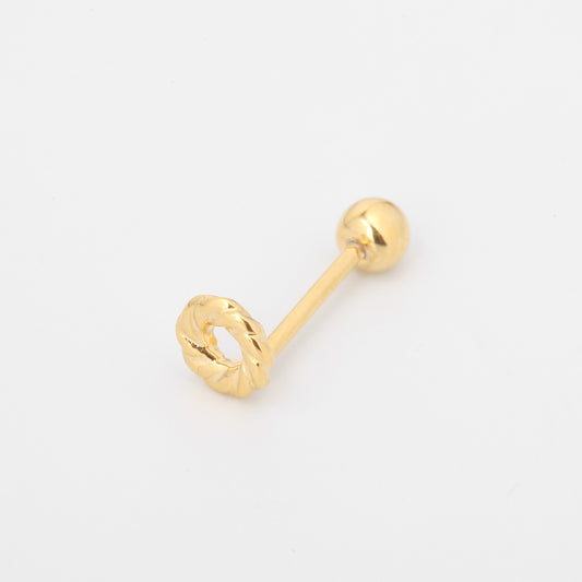 Tiny Coil Screw Back Earring