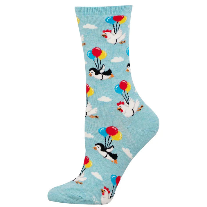 No Fly List Blue Heather Socks
