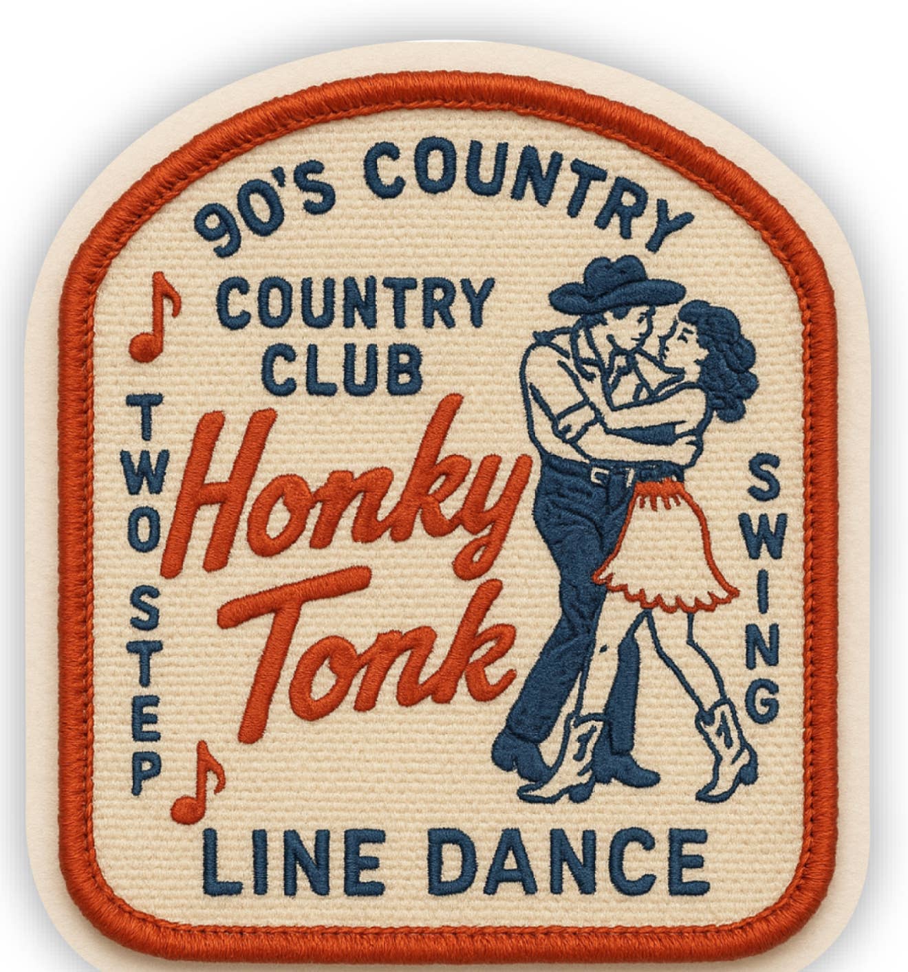 Honky Tonk Club – 90s Country Patch Style Sticker