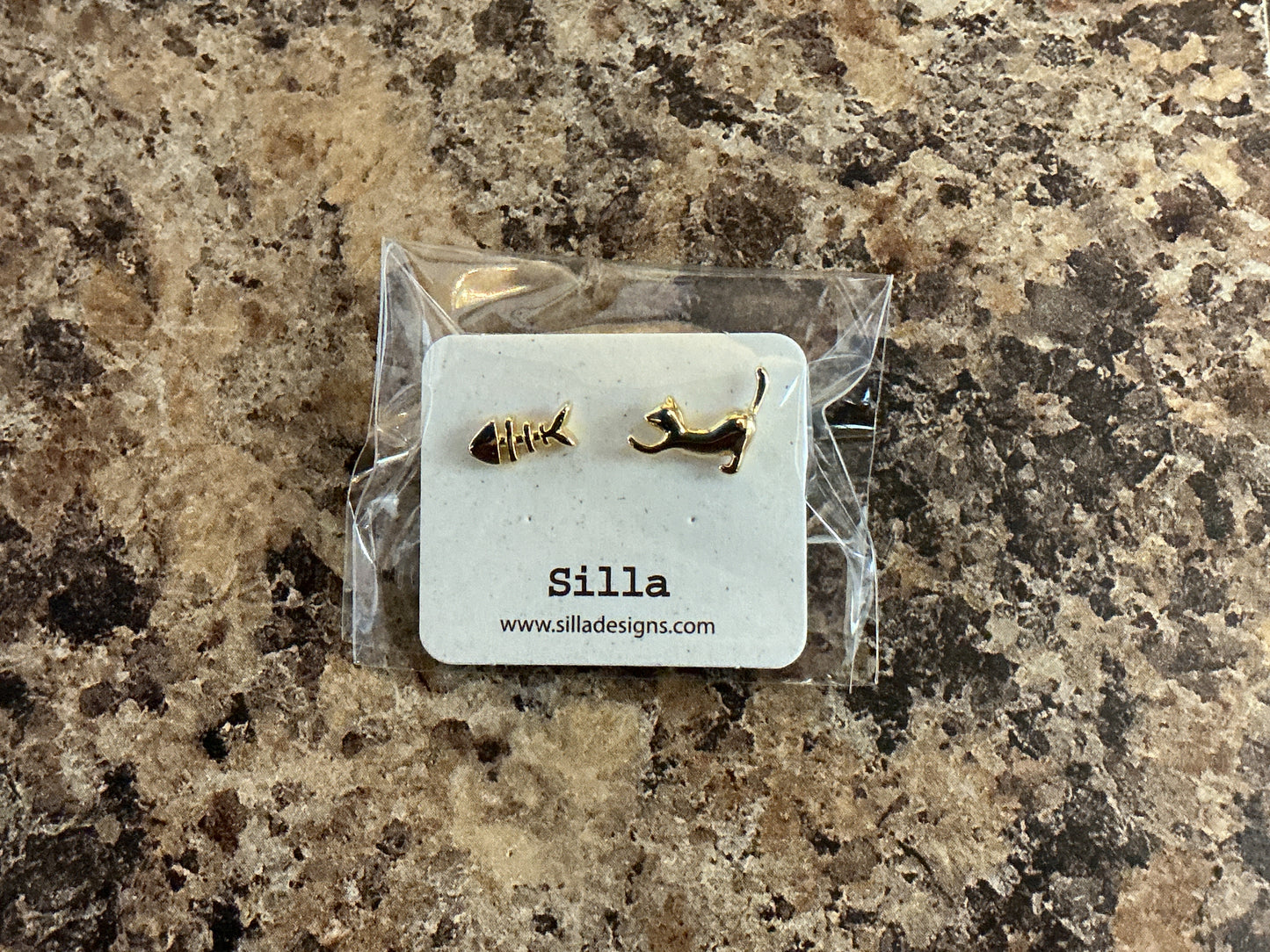 Cat and Fish Earrings