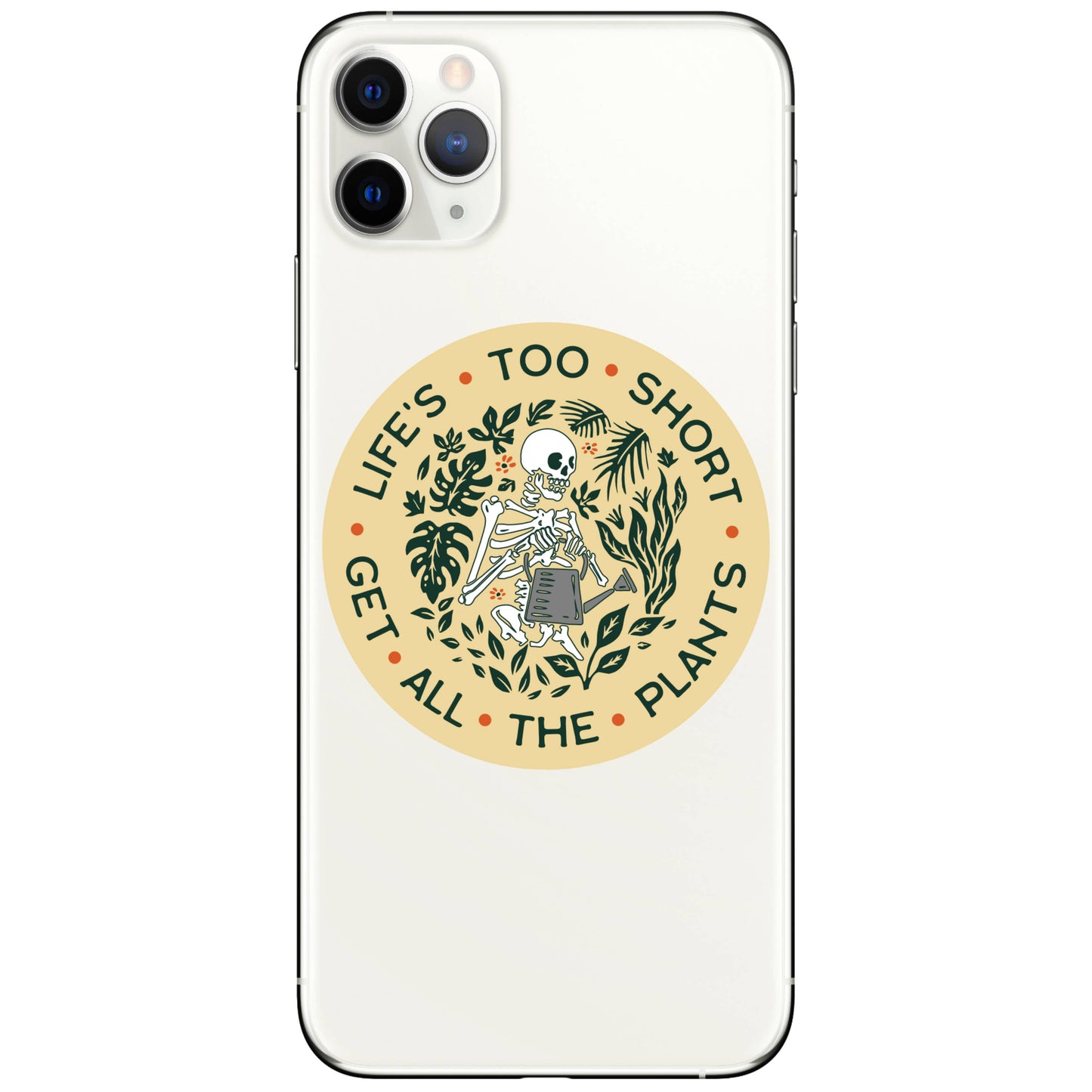 Cute Funny Plant Life Skeleton High Quality Vinyl Sticker