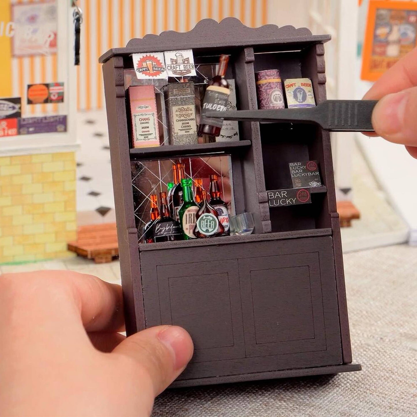 DIY Miniature Model Kit: Light Music Bar