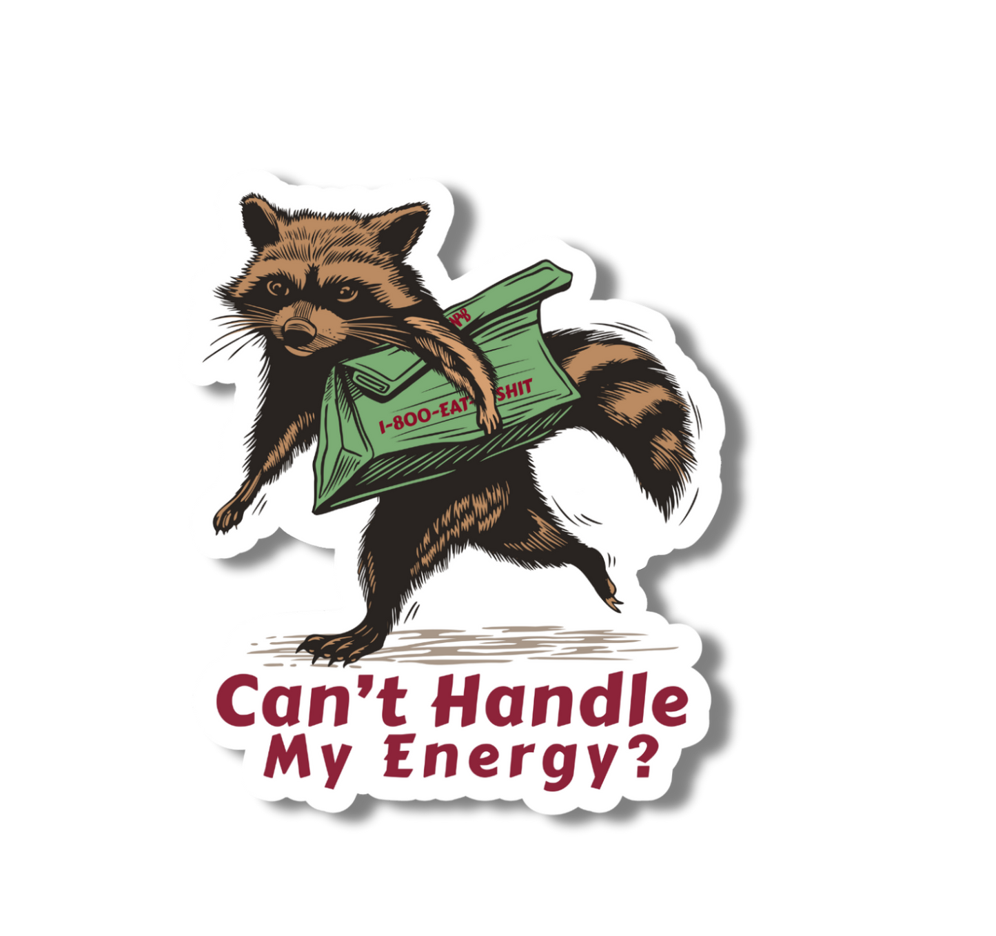 Raccoon With an Attitude Vinyl Sticker