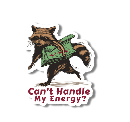 Raccoon With an Attitude Vinyl Sticker